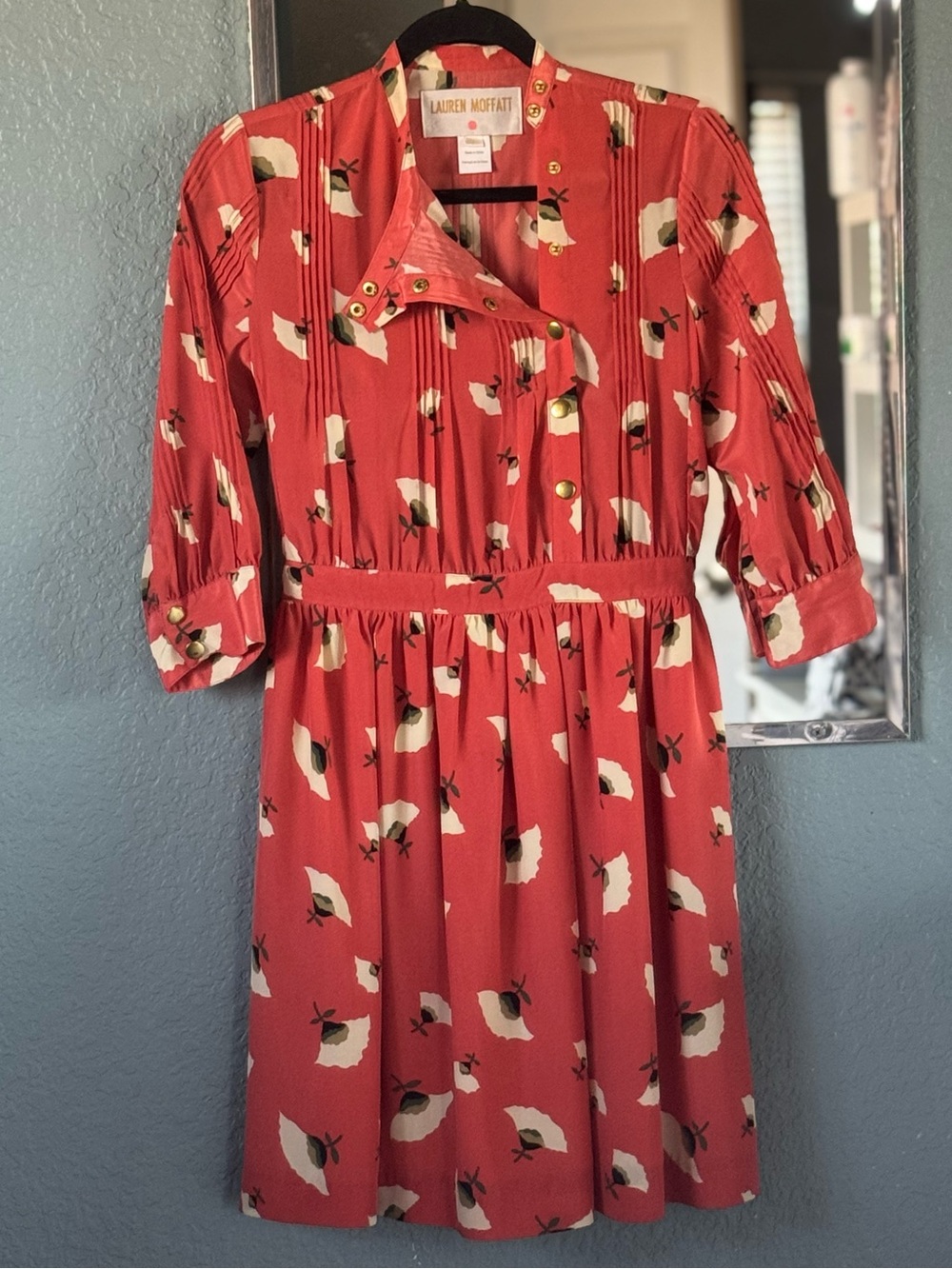 ANTHROPOLOGIE Lauren Moffat POPPY FIELD Floral Fit Flare Pockets Dress Size 2